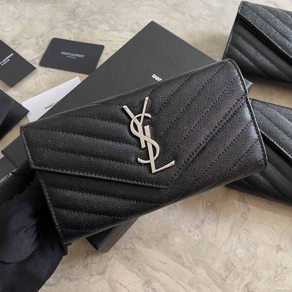 YSL MONOGRAM WALLET FLAP LARGE 0727